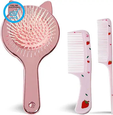Girls  Detangle  Hair  Brush  Set   Detangler  Brush  And  Comb  Set  For  Girl • £13.95