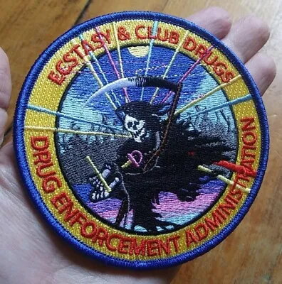 DEA Ecstasy & Club Drugs Unit REAPER Shoulder Jacket Patch Iron On • $17.48