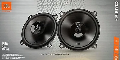 NEW JBL CLUB54F 5-1/4  Coaxial 2-Way Car Stereo Speakers 5.25  - 1 Pair • $99.95