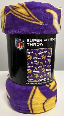 Minnesota Vikings NFL Football Plush Throw Blanket Bed Cover Justin Jefferson • $24.97