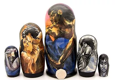 Matryoshka Russian Nesting Dolls Mikhail VRUBEL Seated Demon Tamara Genuine ART • $84.63