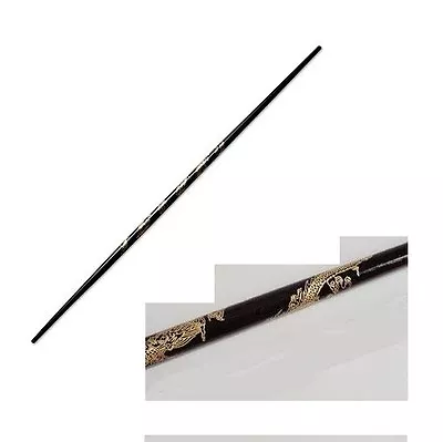 Black With Gold Dragon Bo Staff Martial Arts Karate Weapon Lightweight On SALE • $38.99