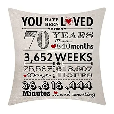 70th Birthday Gifts Presents Birthday Decorations For 70 Years Old Women Men • £17.44