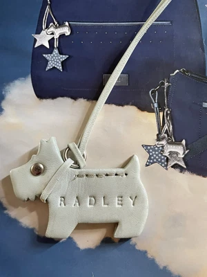 £10 • Buy Radley Ice Blue Dog Tag / Bag Charm / Key Ring