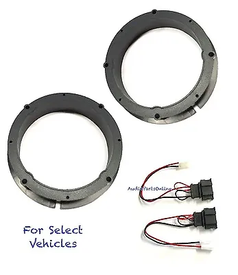 2 6.5  Door Speaker Adapter Mount Plates + Speaker Harness For Some 1995-Up VW • $14.95