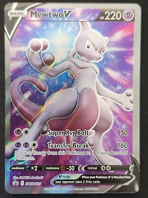 Mewtwo V SWSH229 SWSH Black Star Promos Full Art Ultra Rare Holo Pokémon 2022 NM • $3.99