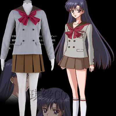 $40 • Buy Anime Sailor Moon Mars Hino Rei Uniform Dress Coat Cosplay Costume Custom Outfi/