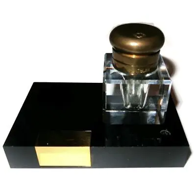 Vintage Montblanc Meisterstuck Crystal Inkwell And Stand MCM • $314.99