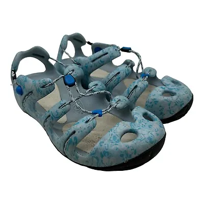 Mion GSR Sandals Blue Floral Outdoor Waterproof Shoes Sz EU 39 Women's 8 Men's 6 • $35.99