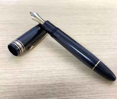 Montblanc Meisterstuck 149 Fountain Pen Nib 18k Black Gold Resin Authentic Used • $457.72