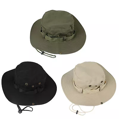 Outdoor UV Cap Men Bush Protect Sun Hat Bucket Fishing Hiking Wide Brim Hats • $14.80