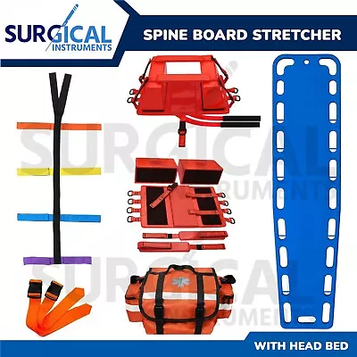Blue EMT Backboard Spine Board Stretcher Immobilization Kit Free Trauma Bag Hi-Q • $269.99