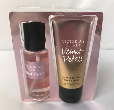 Victoria's Secret Velvet Petals Mist & Body Lotion 2pc Gift Set Travel Size  New • $18.90