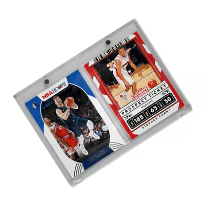 2 Pack 2-Card Magnetic Trading Sports Card Holders 35pt One-Touch UV Protection • $10.72