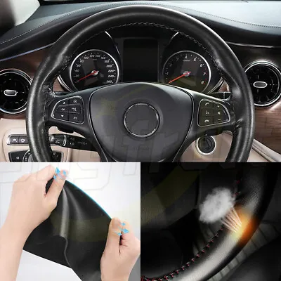 15  DIY Steering Wheel Cover Genuine Leather For Ford F-250 F-350 Super Duty New • $18.39