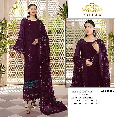 Pakistani Designer Salwar Suit Indian Bollywood Salwar Kameez Party Wear Clothes • $117.81