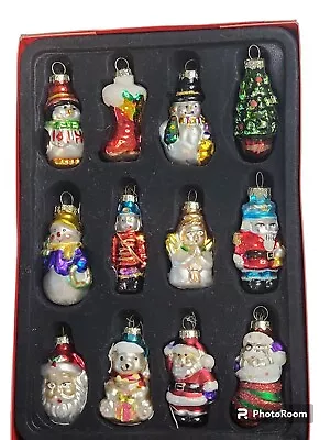 VTG 2008 Avon Set Of 12 Holiday Glass Ornaments (NIB) • $18