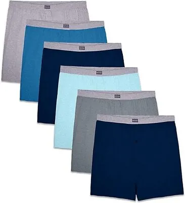 2 Or 4 Fruit Of The Loom Big Mens Cotton Stretch Knit Boxer S-2X Colors May Vary • $15.99