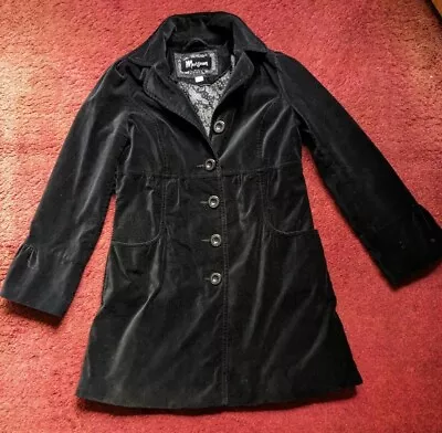 Monsoon Women's Lined Black Velvet Coat Size 14 • £7.50