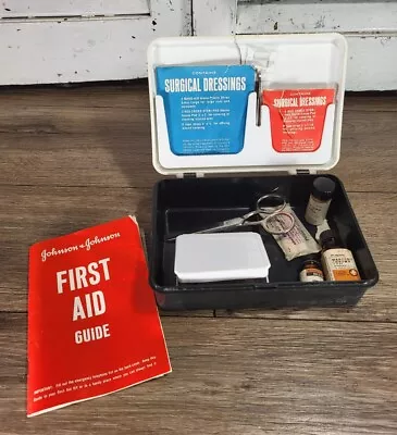 Vintage 1960’s Johnson & Johnson Sportsman’s First Aid  & Snake Bite Kit • $19.50