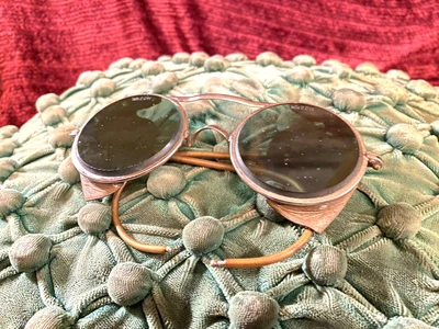 $45 • Buy True Vintage Willson Glasses Goggles W/ Leather Sides