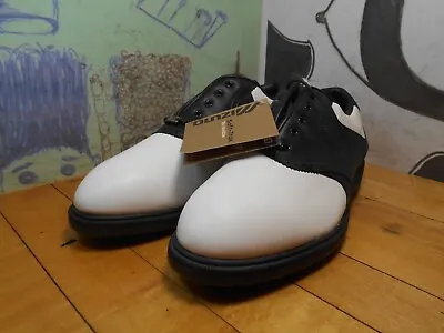 Mizuno Black & White Saddle Oxford Golf Shoes Men's 9.5M • $29.95