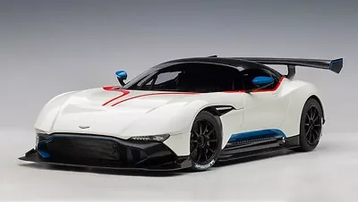 1/18 AUTOart Aston Martin Vulcan Stratus White With Blue Stripes Car Model 70261 • $219.95