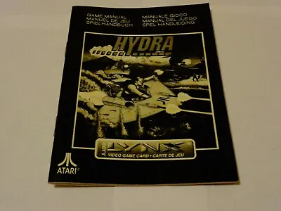 ATARI LYNX Game Manual - Hydra - Lot 1 • $20