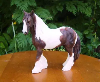 New  Small Skewbald Gypsy Cob Horse Brown And White Horse Leonardo Perfect Gift • £16.99