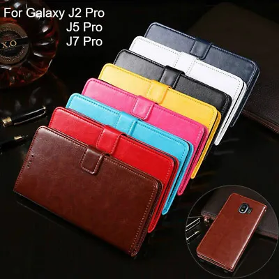 For Samsung Galaxy J2 J5 J7 Pro Premium Wallet Leather Case Flip Card Cover • $8.99