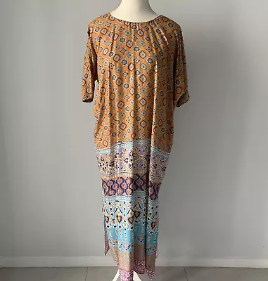 MEGAN PARK Women's Dress Size XS   - Floral Boho Print Light Weight • $28.93