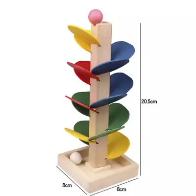 Colorful Tree Marble Ball Run Track Building Blocks Kids Wooden Toys Montessori  • $10.99