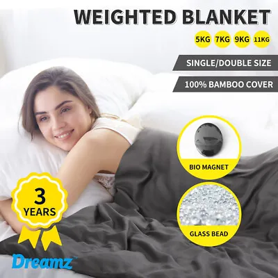 Dreamz Weighted Blanket Heavy Gravity Deep Relax Bamboo Adults Kids 5/7/9/11KG • $79.99