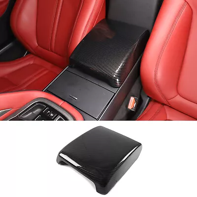 ABS Carbon Fiber Center Conosole Cover Armrest Trim For Jaguar F-TYPE 2013-2024 • $69.99