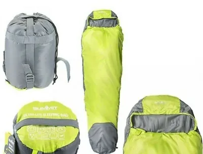 Summit Ultra Light Lite Hiking Camping Mummy Sleeping Bag 600g Travel 1-2 Season • £27.89