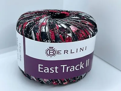 Berlini East Track II #156 Manhattan W/ Silver Metallic Ladder Ribbon Yarn 50g • $6.99