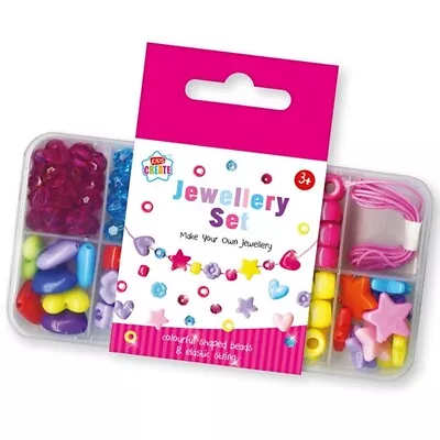 Kids Children's Create Make Your Own Jewellery Bracelet Necklace Beads Set 3+ UK • £2.75