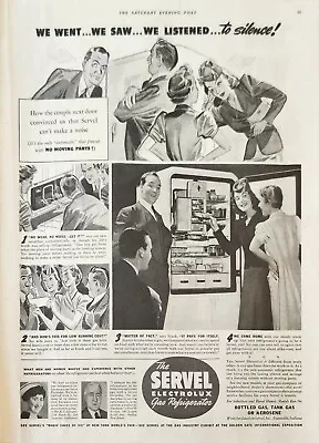 1939 Servel Electrolux Gas Refrigerator Vintage Ad We Went We Saw We Listened • $9.95