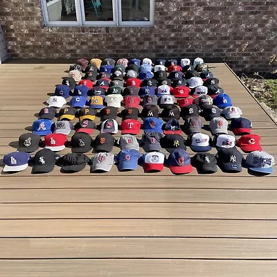 Vintage MLB Hat Cap Lot Of 100 SnapBack Fitted Strapback Truckers New Era • $499.97