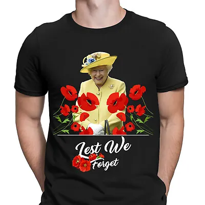 Lest We Forget Queen Elizabeth II Anniversary Remembrance Day Mens T-Shirts#UJG5 • £9.99