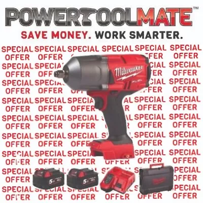 £366.99 • Buy Milwaukee M18FHIWF12-502X FUEL Gen2 1/2 Inch Impact Wrench Kit