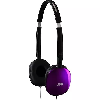 JVC Violet Flat And Foldable Colorful Flats On Ear Headphone With 3.94 Foot Go • $22.99