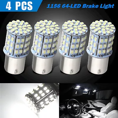 4x Super White 1156 1141 64SMD RV Camper LED Interior Trailer Light Bulbs 6000K • $8.48