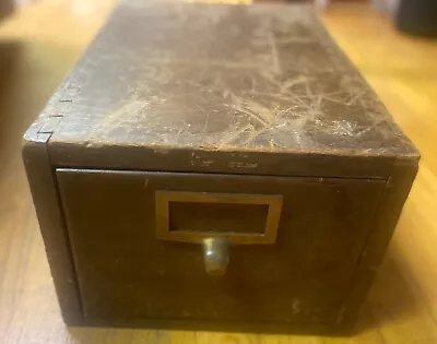 Vintage WWII Walnut Drawer Card Index Cabinet Globe-Wernicke Co. Air Force/Army • $148.95