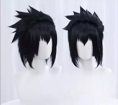 For Cosplay Uchiha Sasuke Black 14'' Short Halloween  Wig Heat Resistant • $12.99