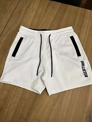 Mens Hollister Jersey Shorts With Pockets  - XS - White • £6.50