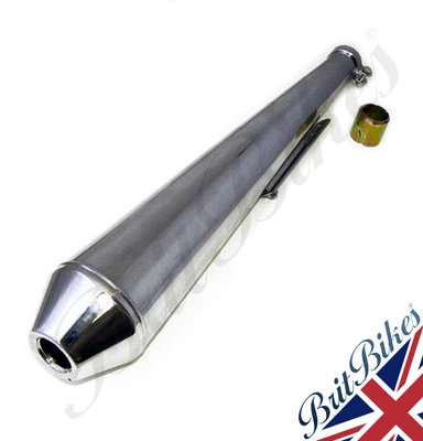 £79.95 • Buy 26  Universal Motorbike Chrome Megaphone Reverse Cone Exhaust Silencer Daytona