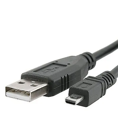 UC-E6 USB For Panasonic Lumix DMC-ZS20 TZ30 Digital Camera Data Cable Black • £5.49