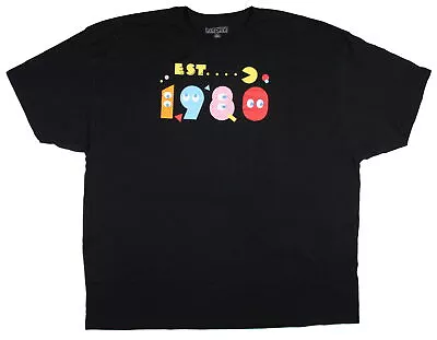 Pac-Man Men's Established 1980 Retro Big And Tall Graphic Print T-Shirt • $13.95