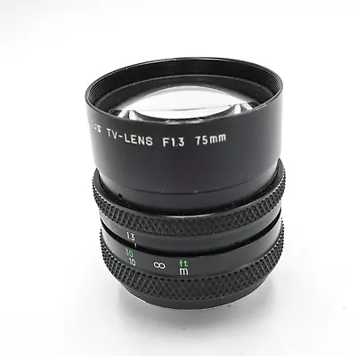 Tarcus 75mm F/1.3 TV-Lens C Mount Cine Prime Lens - Fully Working 8156 • £79.95